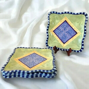 Danna Cullen Wavy Edge Bright Decorative Serving Plates